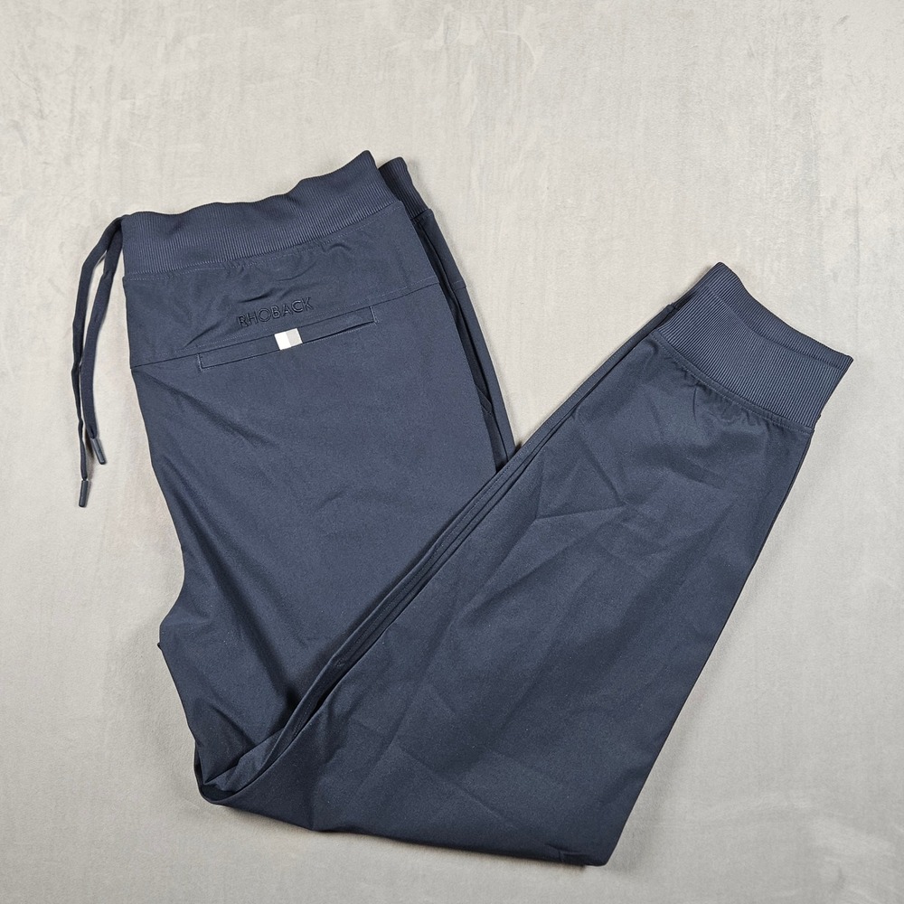 Rhoback Joggers Mens XXL Navy Blue Performance Sweat Pants Adjustable Golf Gym